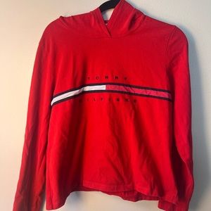 tommy hilfiger red hoodie